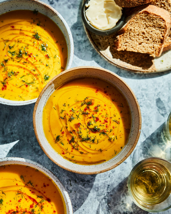 Carrot Soup with Dill and Miso